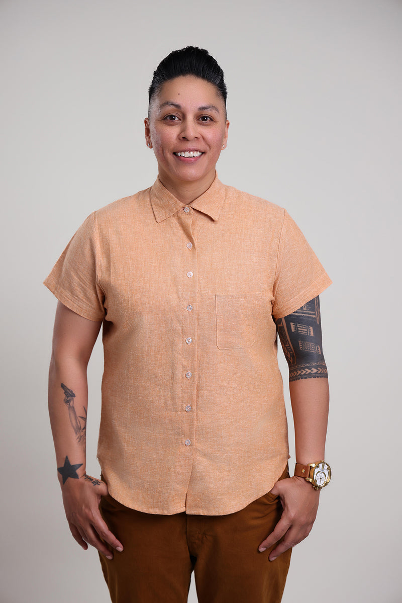The Poppy Shirt Model Front